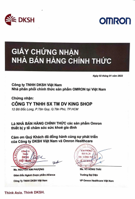 Chứng nhận King Shop là đại lý phân phối Omron