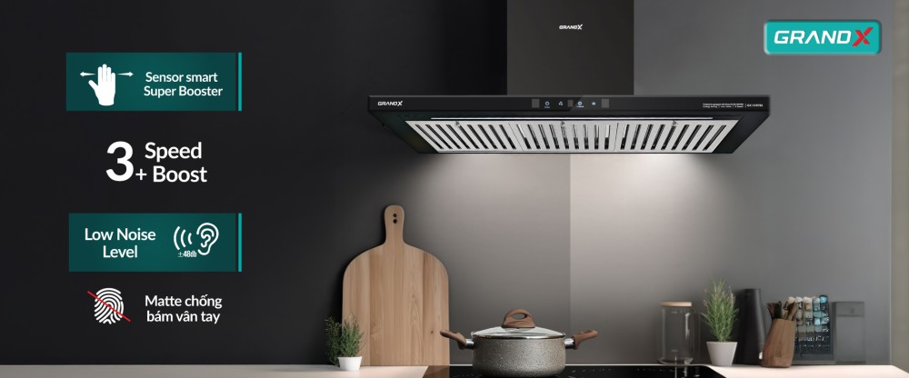 Hút mùi áp tường chữ T GrandX GX H90T65 - Hàng chính hãng
