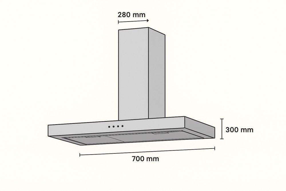 Hút mùi áp tường chữ T GrandX GX H70T81SG - Hàng chính hãng