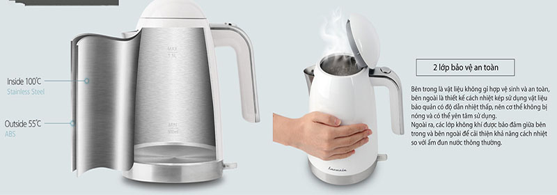 Ấm điện siêu tốc Lacuzin LCZ1802 - Hàng chính hãng