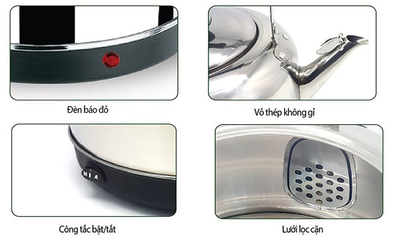 Thiết kế của Ấm đun nước điện gia đình Povena PVN-50