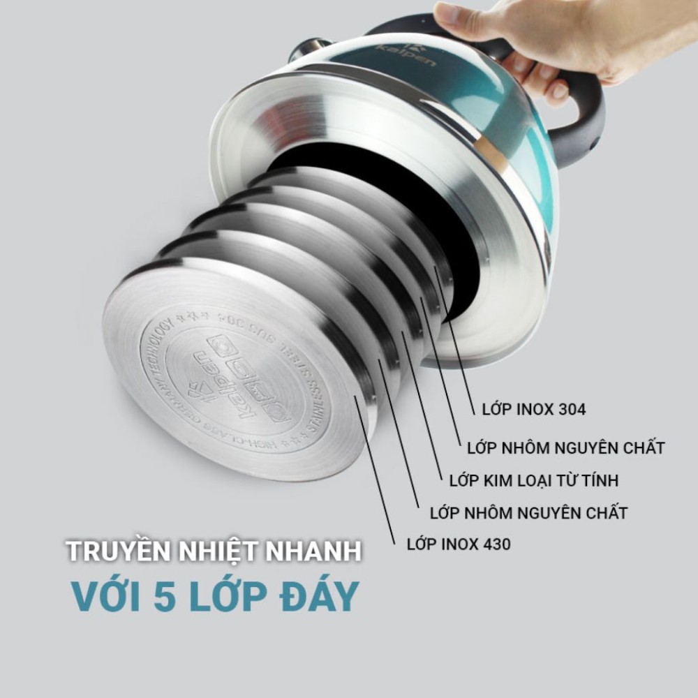 Ấm đun nước Inox 5 lớp đáy Kalpen KK03  - Hàng chính hãng