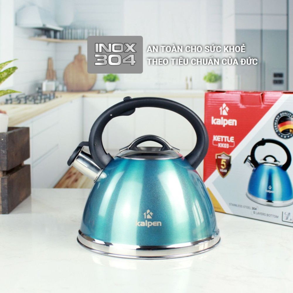 Ấm đun nước Inox 5 lớp đáy Kalpen KK03  - Hàng chính hãng
