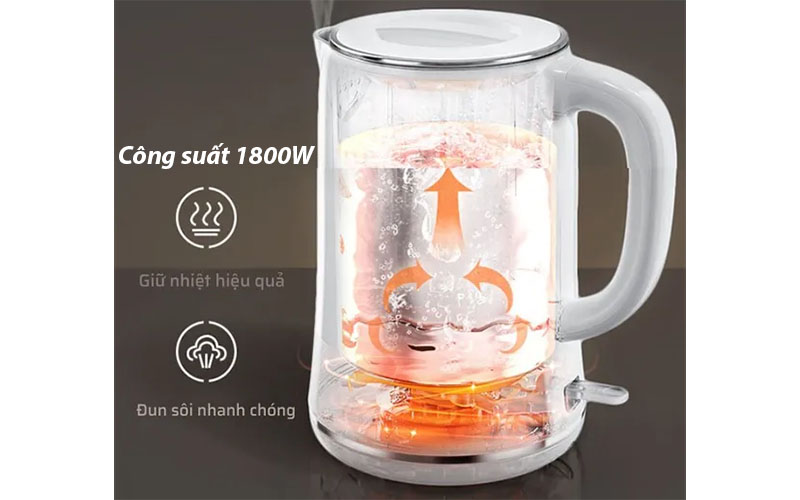 Ấm đun nước siêu tốc Bear ZDH-D17K2 - Hàng chính hãng