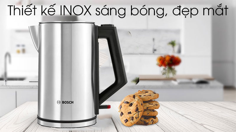 Ấm đun nước siêu tốc Bosch TWK7101GB - Hàng chính hãng