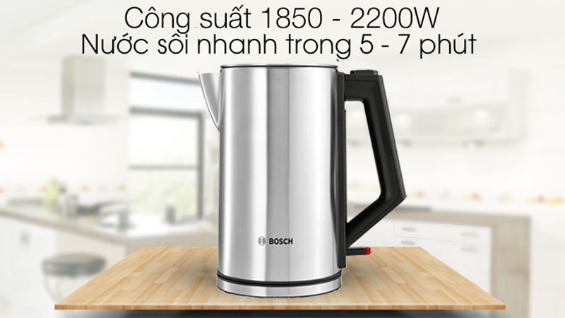 Ấm đun nước siêu tốc Bosch TWK7101GB - Hàng chính hãng