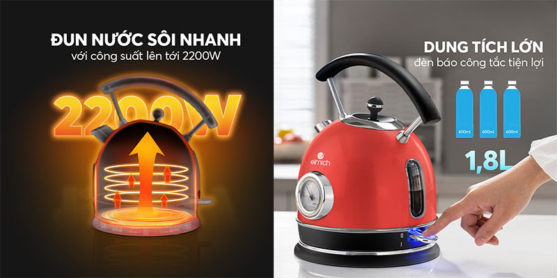 Ấm đun nước siêu tốc Elmich KEE-1776 - Hàng chính hãng