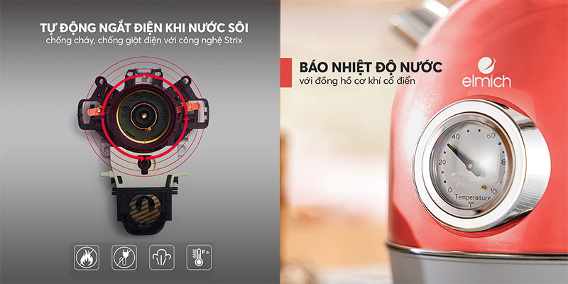 Ấm đun nước siêu tốc Elmich KEE-1776 - Hàng chính hãng