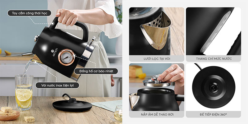 Ấm đun nước siêu tốc Elmich KEE-1777 - Hàng chính hãng