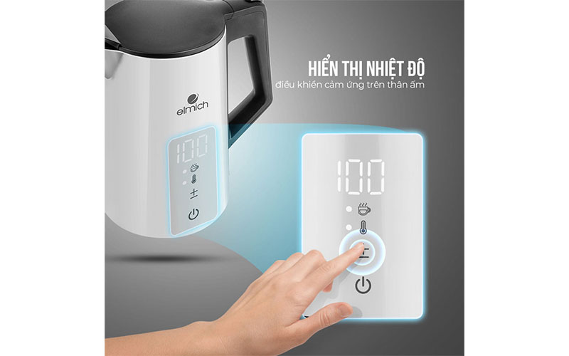 Ấm đun nước siêu tốc Elmich KEE-3856W/G - Hàng chính hãng