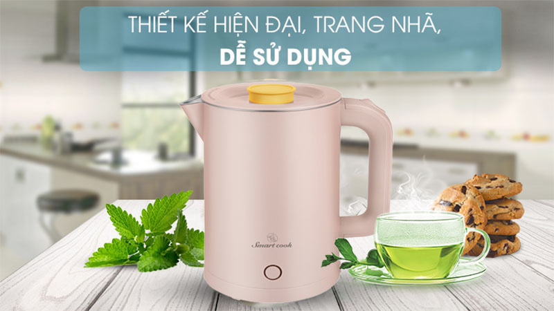 Thiết kế của Ấm đun nước siêu tốc Elmich Smartcook KES-3857P/G/W