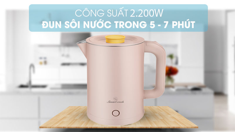 Công suất của Ấm đun nước siêu tốc Elmich Smartcook KES-3857P/G/W