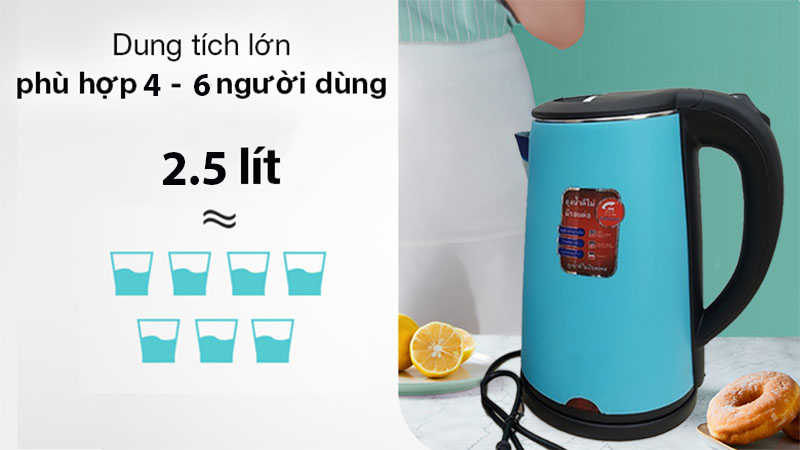 Ấm đun nước siêu tốc Jiplai TL-304 - Hàng chính hãng