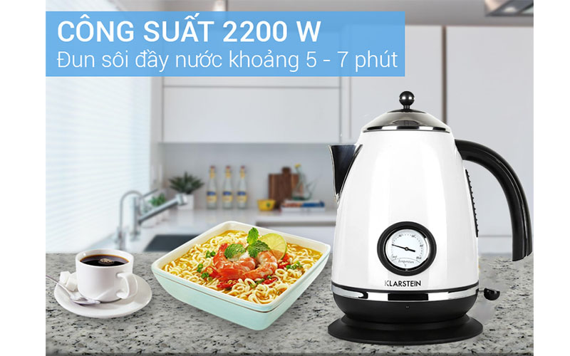 Công suất của Ấm đun nước siêu tốc Klarstein AquaVita Chalet