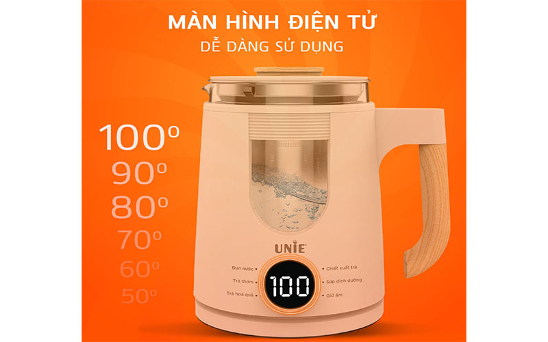 Màn hình điện tử của Ấm đun nước siêu tốc Unie UEK1081W 
