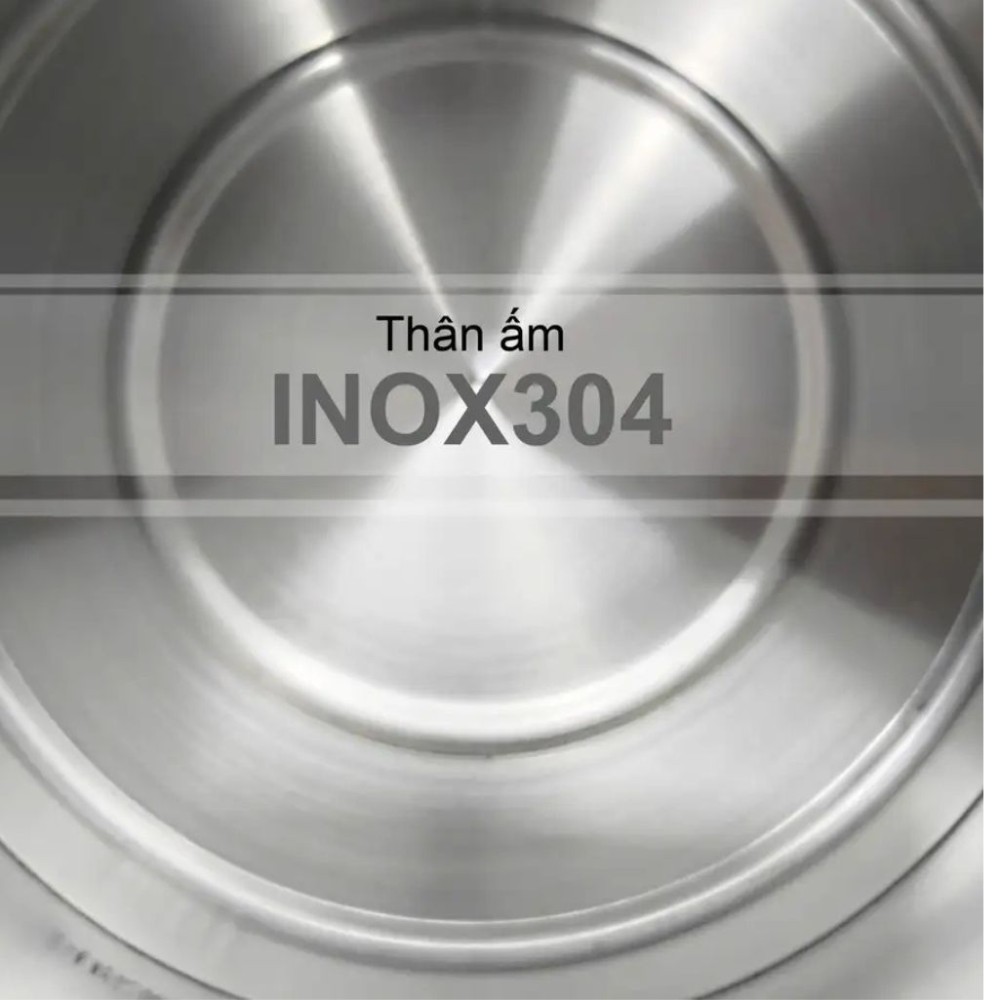 Thân ấm làm từ inox 304 an toàn sức khỏe