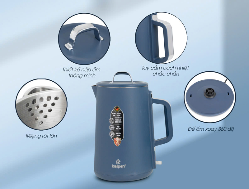 Thiết kế của ấm đun nước siêu tốc Kalpen KK93/KK94