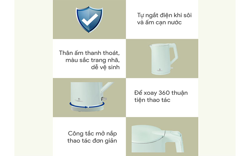 Ấm đun siêu tốc BlueStone KTB-3456 - Hàng chính hãng