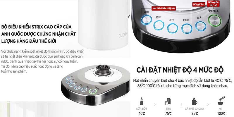 Ấm đun siêu tốc Cuckoo CK-A170T - Hàng chính hãng
