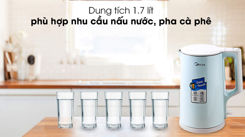 Ấm đun siêu tốc Midea MK-17DG - Hàng chính hãng