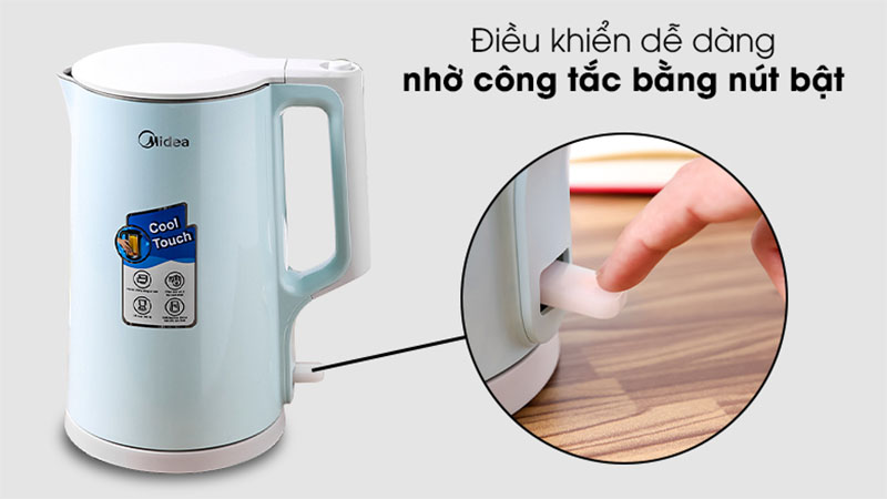 Ấm đun siêu tốc Midea MK-17DG - Hàng chính hãng