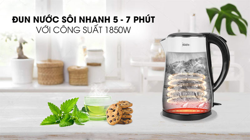 Ấm đun siêu tốc Midea MK-17DS - Hàng chính hãng