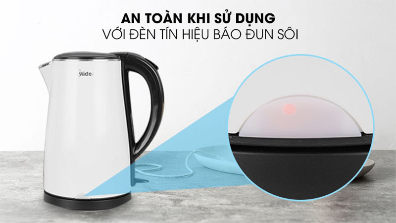 Ấm đun siêu tốc Midea MK-17DS - Hàng chính hãng