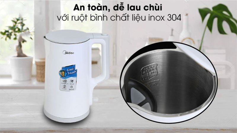 Ấm đun siêu tốc Midea MK-17DW - Hàng chính hãng