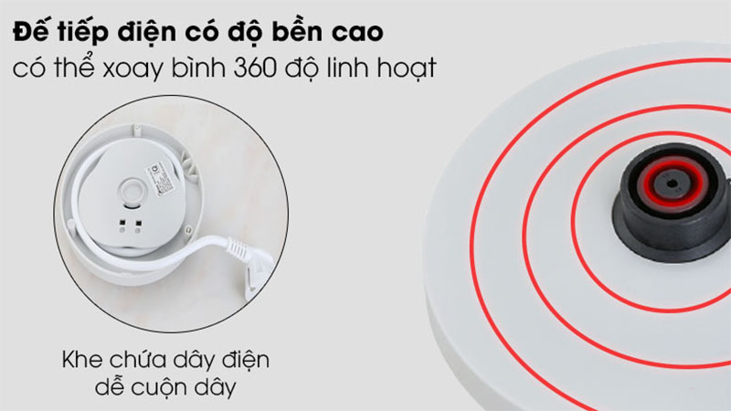 Ấm đun siêu tốc Midea MK-17DW - Hàng chính hãng