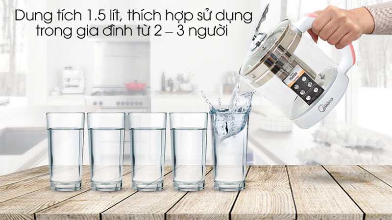 Ấm đun nước siêu tốc Midea MK-17HC - Hàng chính hãng
