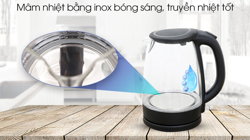 Ấm đun siêu tốc Midea MK-18GC - Hàng chính hãng