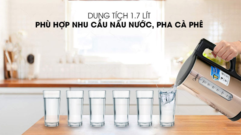 Dung tích của Ấm đun siêu tốc Midea MK-317DW
