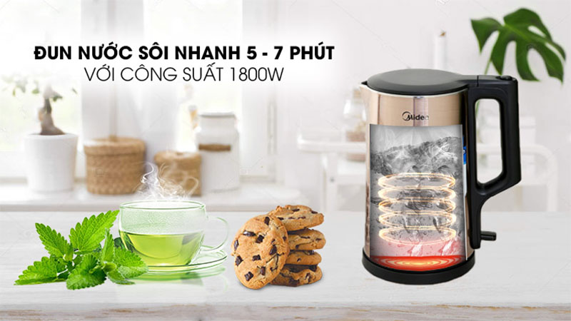 Công suất của Ấm đun siêu tốc Midea MK-317DW