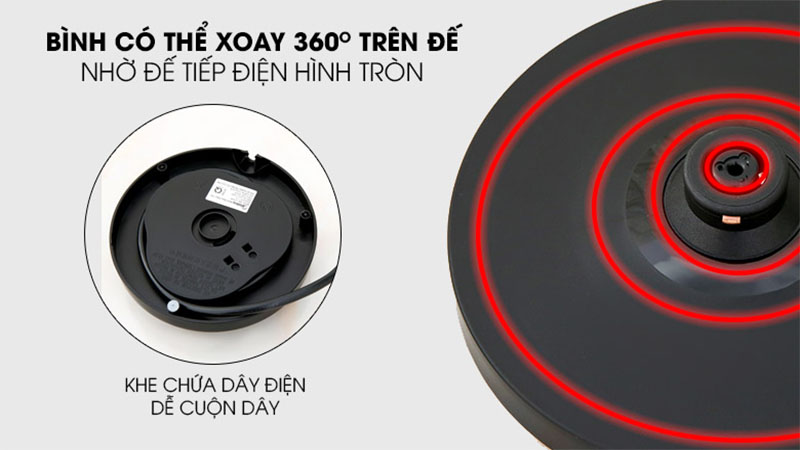 Đế tiếp điện của Ấm đun siêu tốc Midea MK-317DW