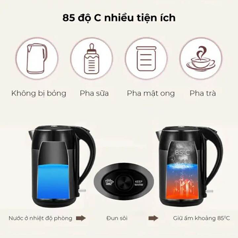 Dung tích 1.8L rất phù hợp với các gia đình 3-5 người