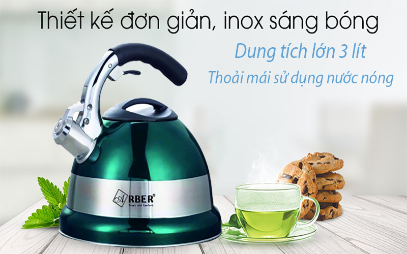 Ấm đun từ Arber AB03NB - Hàng chính hãng