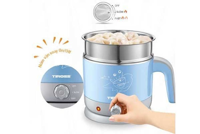 Ấm nấu điện đa năng Tiross TS1366 - Hàng chính hãng