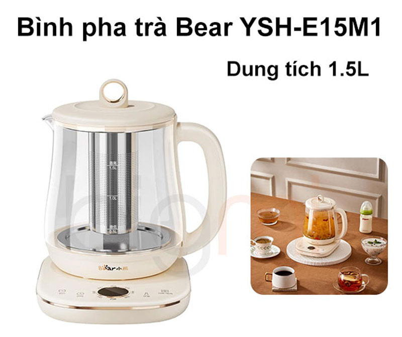 Ấm pha trà siêu tốc Bear YSH-E15M1 - Hàng chính hãng
