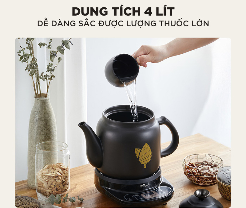 Ấm sắc thuốc điện Bear HTM-4H40X - Hàng chính hãng