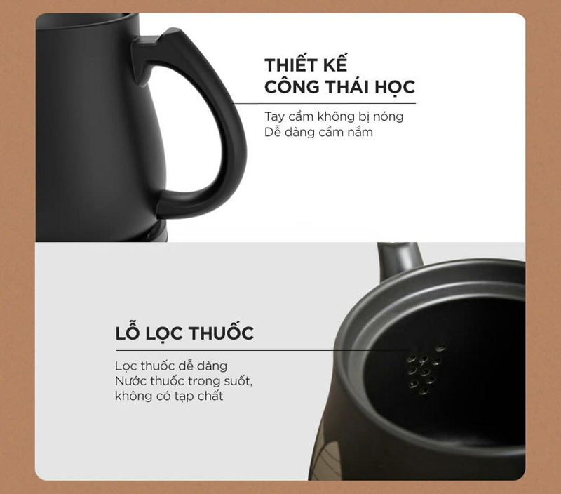 Ấm sắc thuốc điện Bear HTM-4H40X - Hàng chính hãng
