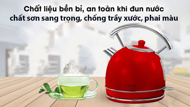 Chất liệu của Ấm siêu tốc Arber AST1.8B RED