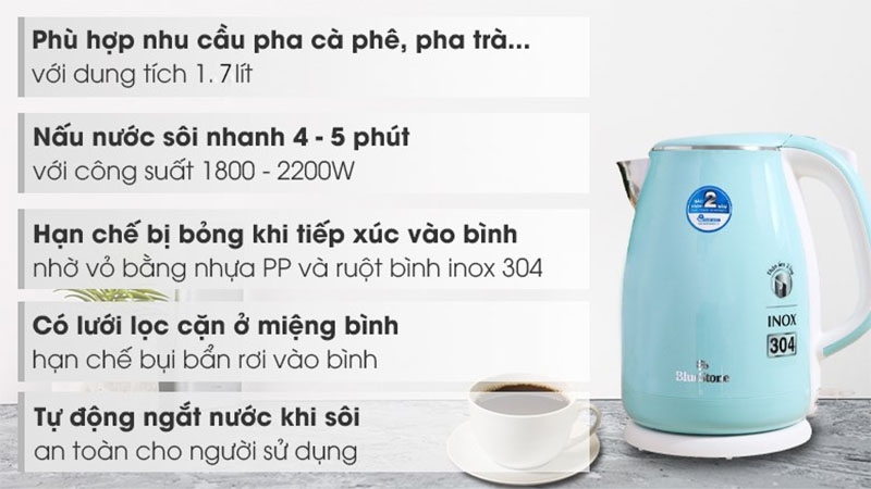Ấm siêu tốc BlueStone KTB-3458 - Hàng chính hãng