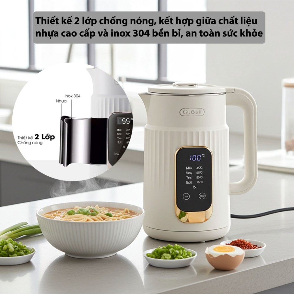Ấm siêu tốc giữ ấm Gali GL-18A4 - Hàng chính hãng