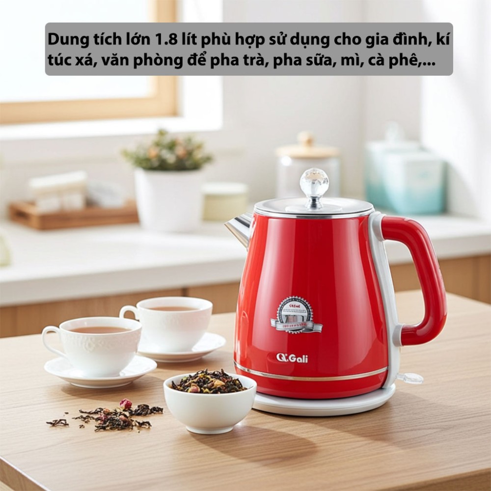 Ấm siêu tốc Gali GL-18E dung tích lớn phù hợp gia đình