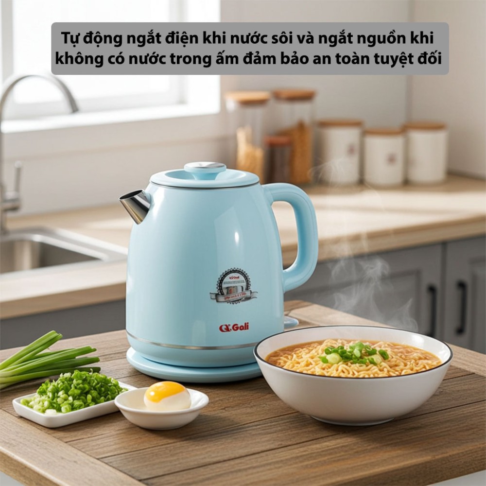 Ấm siêu tốc Gali GL-18K tính năng an toàn