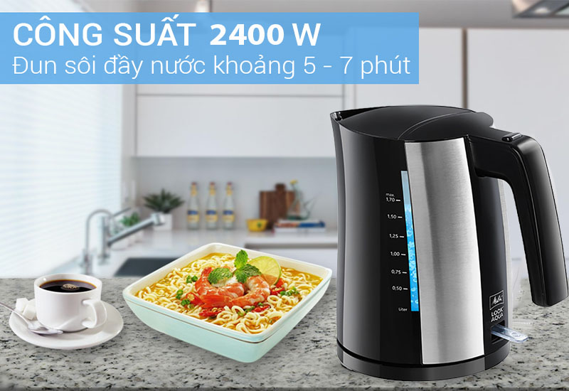 Ấm siêu tốc Melitta Look Aqua II - Hàng chính hãng
