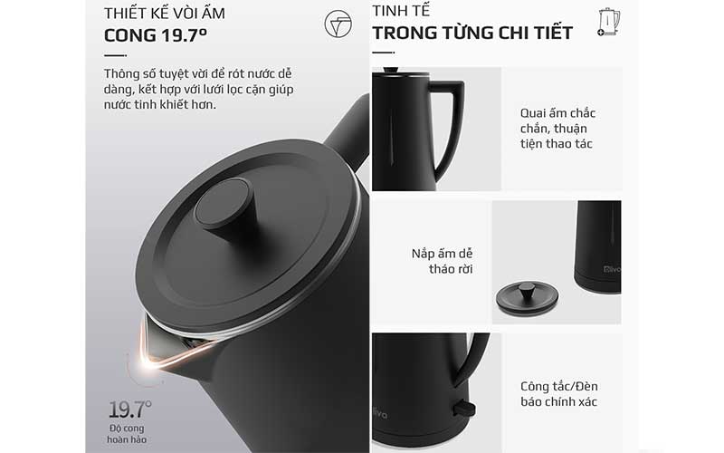 Ấm siêu tốc Olivo EK207 - Hàng chính hãng