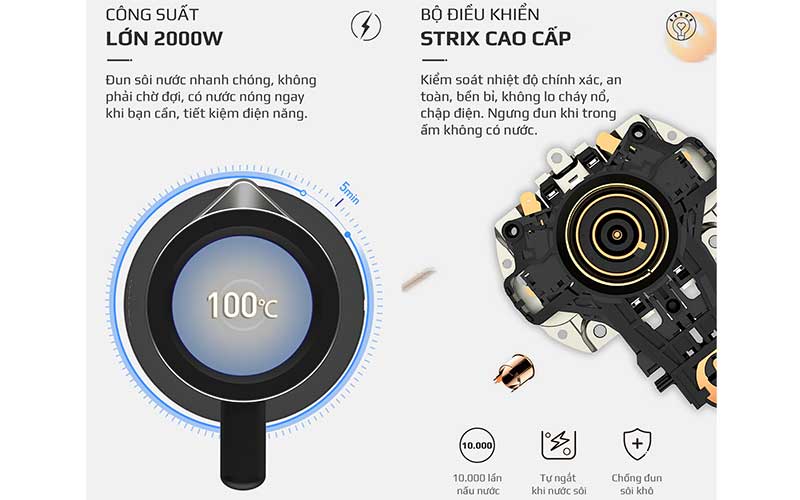 Ấm siêu tốc Olivo EK207 - Hàng chính hãng