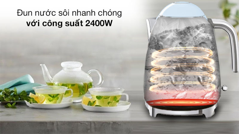 Bình đun siêu tốc Smeg KLF03PBEU - Hàng chính hãng
