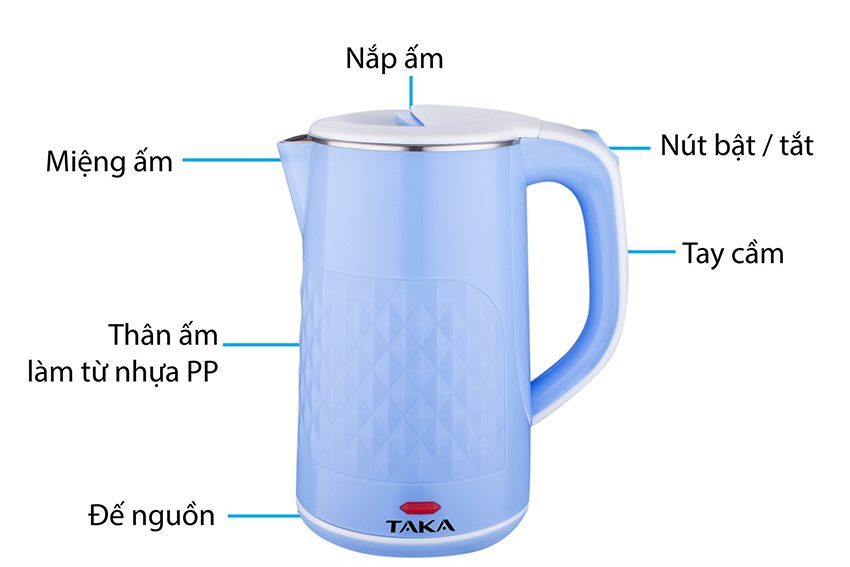 Ấm siêu tốc Taka TKEK218A - Hàng chính hãng